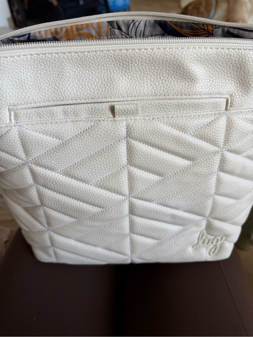 LUG Alto Quilted Ivory Tote Bag